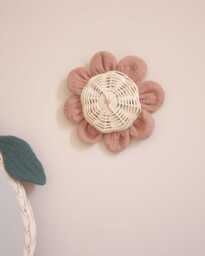Nasturtium Flower Rattan Wall Decoration - Nursery & Baby Room Decor - thumbnail 1