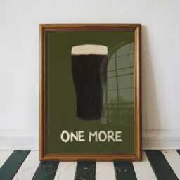 One More Pint Print Poster, Living Room Wall Print, Bedroom Decor, Typography Art Dopamine Portrait Art, Beer Garden - thumbnail 3