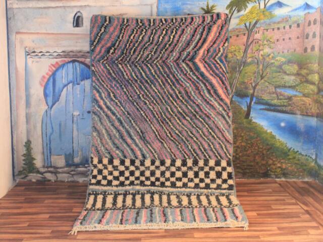 Colorful Moroccan Rug, Custom Fabulous Boujad Azilal Abstract Multicolored Carpet, Handmade Bohemian Rug - image 1