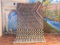 Colorful Moroccan Rug, Custom Fabulous Boujad Azilal Abstract Multicolored Carpet, Handmade Bohemian Rug - thumbnail 1