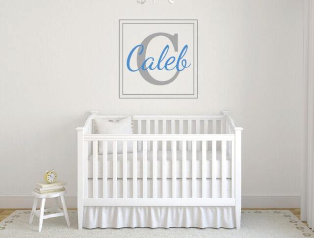 Monogram Decals, Personalized Name Wall Large Letter Stickers, Baby Nursery Decor, Nursery Decal, Wall Stickers For Bedroom 380 - image 1