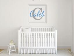 Monogram Decals, Personalized Name Wall Large Letter Stickers, Baby Nursery Decor, Nursery Decal, Wall Stickers For Bedroom 380 - thumbnail 1