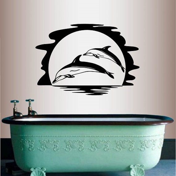 In-Style Decals Wall Vinyl Decal Home Decor Art Sticker Dolphins Ocean Living Room Bathroom Removable Mural Design For Any 221 - image 1