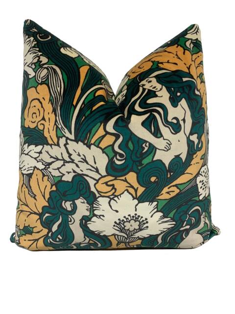 Sanderson Forbidden Fruit Absinthe Velvet Cushion Cover Pillow - image 1
