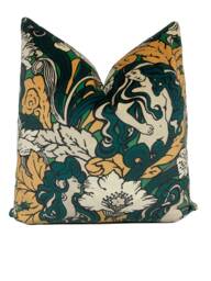 Sanderson Forbidden Fruit Absinthe Velvet Cushion Cover Pillow - thumbnail 1
