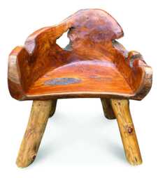 Large Teak Root Chair With Sculptural Organic Back - thumbnail 1