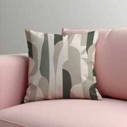 Neutral Abstract Cushion Cover, Modern Beige & Olive Pillow Minimalist Home Decor, 18x18 - thumbnail 2