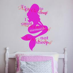 "Vinyl Wall Decal ""To Go To Sleep I Count Mermaids Not Sheep" - thumbnail 3