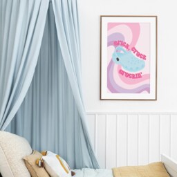 Crocs Clog Art Print Preppy Pink Croc Meme Poster - thumbnail 2