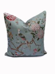 G.p & J Baker Oriental Bird Signature Eau De Nil Double Sided Cushion Cover Pillow - thumbnail 1