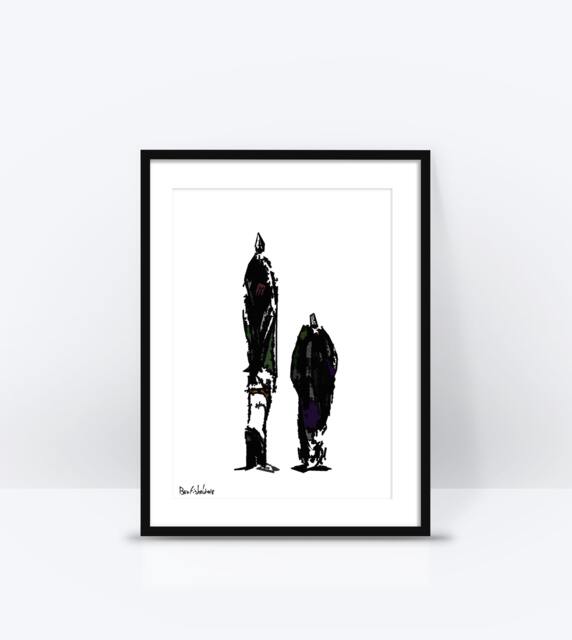 Framed Print, Minimalist, Abstract Art, Kitchen Scandinavian Modern, Black & White Prints, Wall Office Art - image 1