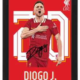 Diogo Jota Signed - Printed Liverpool Printed Autograph Print Photo Framed Option Anfield B - thumbnail 2
