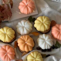 Pumpkin Scented Candle Autumn Decor, Soy Wax Candle - thumbnail 3