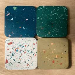 stylish Terrazzo Concrete Tape Dispenser Modern Office Desk Accessory For Organization - thumbnail 4