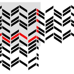 Herringbone Shuffle Allover Wall Stencil Rive For Diy Decoration - thumbnail 4