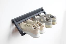 Handmade Metal Wall Shoe Rack Industrial Entryway Organizer