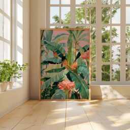 Tropical Poster, Botanical Nature Prints, Jungle Wall Art Posters, Leaves Decor, Green Plant Poster Print, Exotic Gift - thumbnail 2