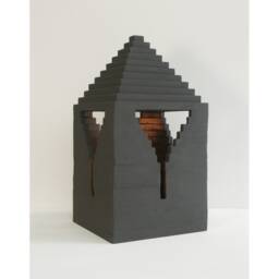 Pyramidal Keyhole - Minimalism Wood Sculpture Architecture Monochrome Geometric Architectonic Aralica- Building - thumbnail 2