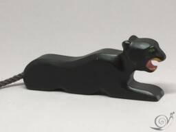 Toy Panther Wood Colored Black Large - thumbnail 1