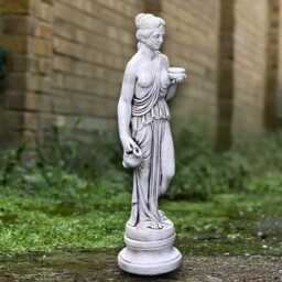 stone Greek Goddess Sculpture Concrete Woman Figurine Outdoor Ornament Garden & Home Decoration Yard Art - thumbnail 3