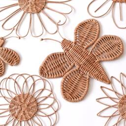 Wicker Butterfly & Flower Nursery Wall Decor Set - thumbnail 3