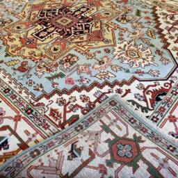 8 X 10 Vintage Design Top Quality Indo Serapi Heriz Hand Knotted Decorative Unique Geometric Area Rug - thumbnail 4