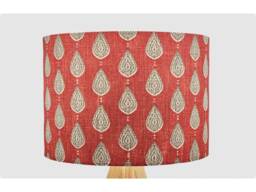 Red White Raindrop Lampshade, Table Floor Lamp/Ceiling Pendant Small Medium Large 15cm 20cm 25cm 30cm 35cm 40cm Fabric Drum Light Shade
