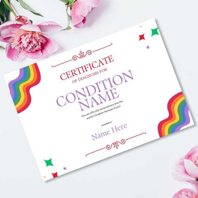 Diagnosis Certificate - Adhd Auhd Autism Superhero Funny Heartfelt Friend Daughter Son Autistic Ocd Kids Boyfriend - image 1