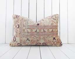 Handmade Vintage Turkish Kilim Pillow Cover - 16x24 - thumbnail 1