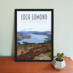 Loch Lomond Travel Poster - Retro Scotland Art Print - thumbnail 1