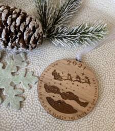 Search The Skies On Christmas Eve 2022 Decoration, Wooden Bauble, 2022, Tree Decoration - thumbnail 1