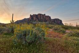 Superstition Mountains, Arizona Sunset, Lost Dutchman, Sunrise, Art Print, Phoenix Skies, Nature Decor, Wall Art - thumbnail 1
