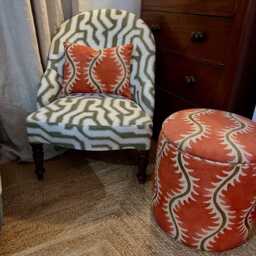 Bespoke Round Storage Ottoman, Pouffe in Com - thumbnail 3
