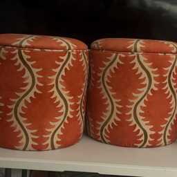 Bespoke Round Storage Ottoman, Pouffe in Com - thumbnail 4