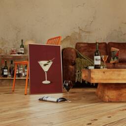 Martini Print, Trendy Alcohol Art, Gift, Retro Bar Cart Dirty Poster, Kitchen Display, Cocktail - thumbnail 3