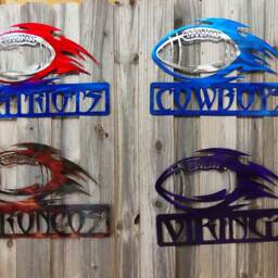 Football Lover Metal Wall Art, Teams, Sunday Night Football, High School Teams - thumbnail 3