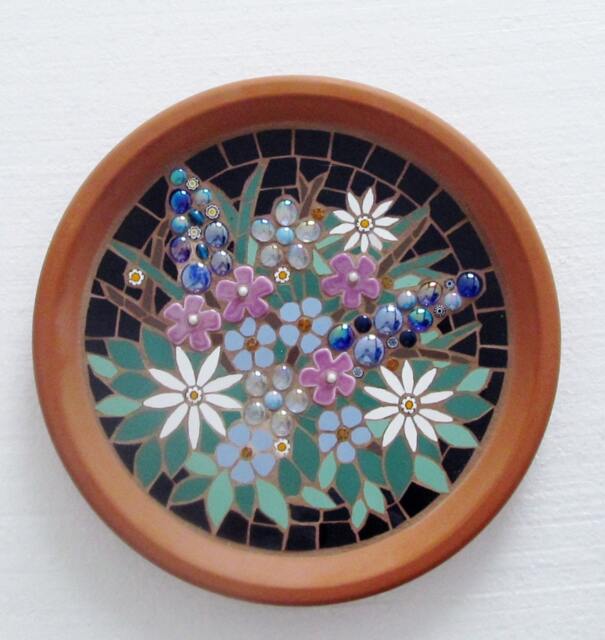 Mosaic Birdbath, Approx 28cm Diameter, Waterproof Materials, Ready For The Birds in Your Garden - - image 1