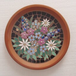 Mosaic Birdbath, Approx 28cm Diameter, Waterproof Materials, Ready For The Birds in Your Garden - - thumbnail 3