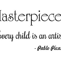 Vwaq Masterpieces Wall Decal Every Child Is An Artist Decor Pablo Picasso Quote Art - thumbnail 2