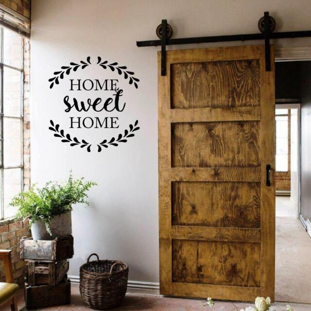 Home Sweet Vinyl Wall Decal Laurel Wreath Cottage Decor - image 1