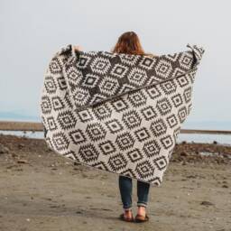 Tofino Beach Blanket - Isla Boho , Southwest, Camping Blanket, Throw Blanket, Yoga Blanket, Scarf, Geometric Picnic Blanket - thumbnail 1