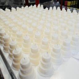 Wedding Favour Candles, Cake Candle, Favours, Candle Gift Wrapped, Lots Of Colours Available - thumbnail 2