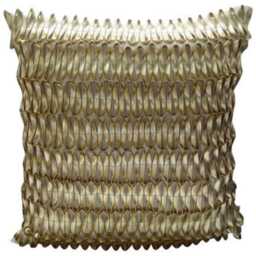 "Handmade Metallic Gold European Pillow 24""x24""/26""x26" - thumbnail 1