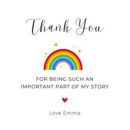 Personalised Thank You Candle Gift, Rainbow Appreciation Candle, Important Part Of My Story Gift - thumbnail 2