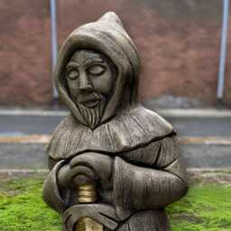 Medieval Warrior With Sword Sculpture Concrete Knight Figure Stone Fighter Statue Outdoor Heroic Decor Yard Soldier Ornament Cement Art Gift - thumbnail 2