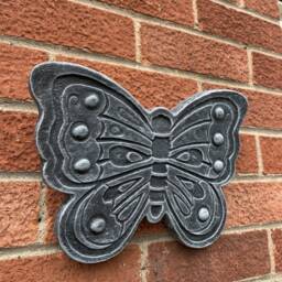 stone Garden Detailed Butterfly Wall Hanger Hanging Plaque Ornament - thumbnail 2