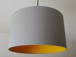 "Lampshade ""Curry Yellow-stone Gray" - thumbnail 1