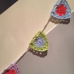 Crochet Garland. Colour Me Happy Bunting. Flag Shaped Garland - thumbnail 3