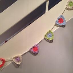 Crochet Garland. Colour Me Happy Bunting. Flag Shaped Garland - thumbnail 2