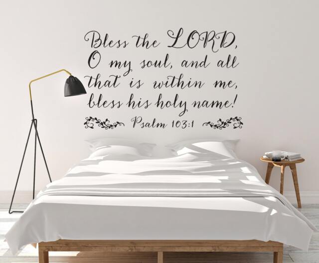 "Vinyl Wall Art Decal Psalm 1031 - ""Bless The Lord, O My Soul..." - image 1